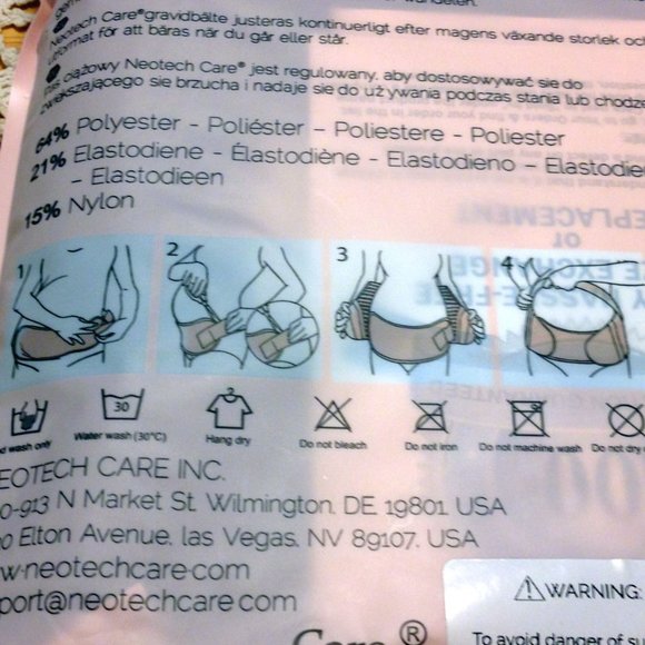 Maternity Belt, black, size large for support during pregnancy - Picture 2 of 5